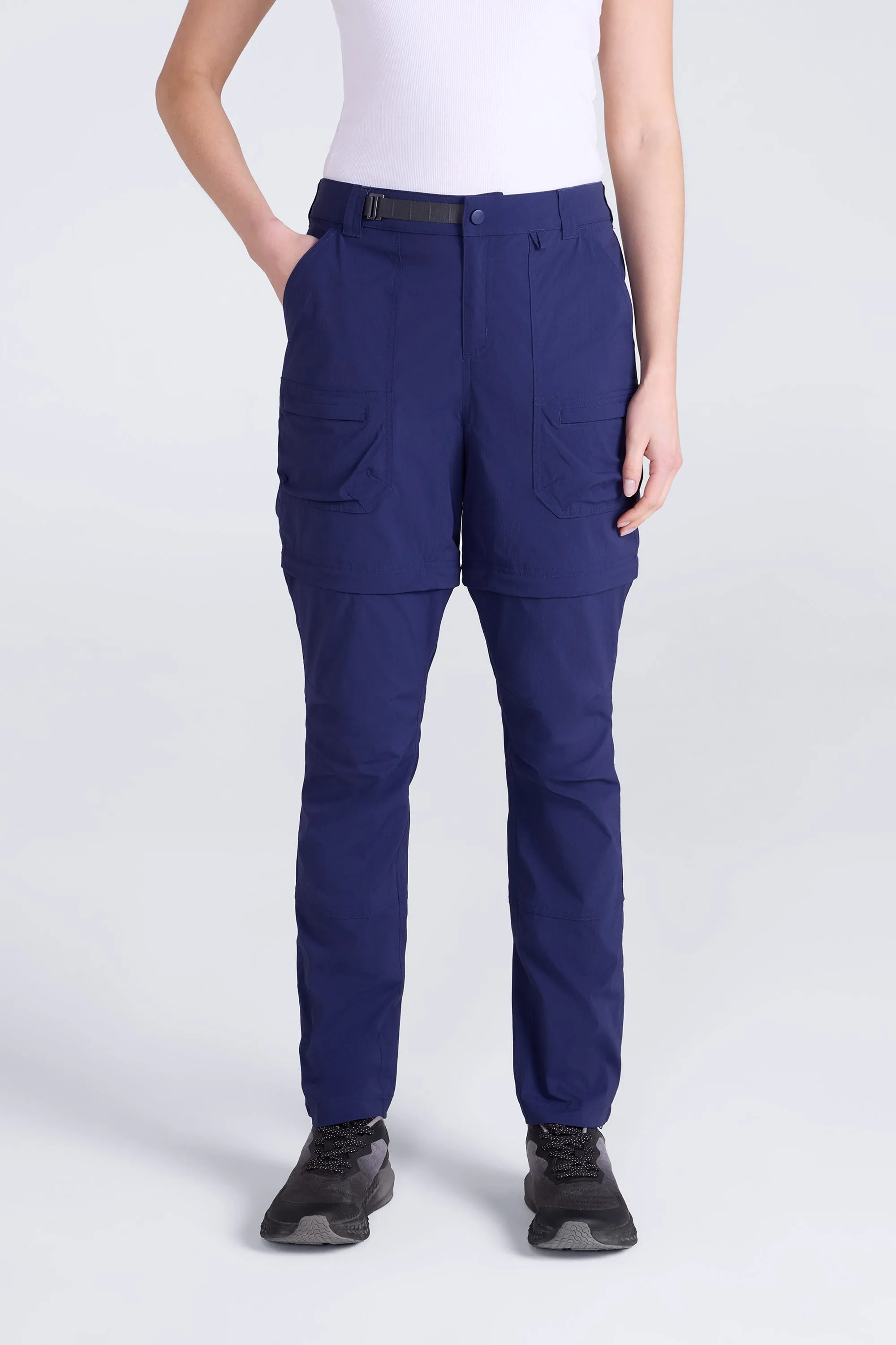 Trail Flex Womens Zip-Off Pants - Navy - Navy - Size: 14 - EMS - FashionsVida