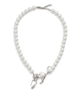 Collana di perle di gatto e topo