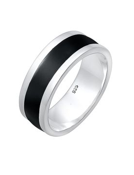 KUZZOI Anillo negro / plata