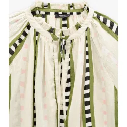 Blusa de mujer 100% algodón de manga larga con estampados