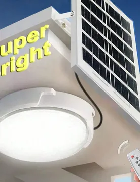 Luz de techo solar inteligente para interiores con control remoto, luz solar para cobertizo exterior de 1000 lúmenes con interruptor, adecuada para g - Shein - FashionsVida