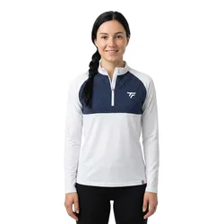 Thermo Zipper Long Sleeve T-shirt White / Marine XL