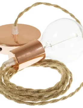 Cables Suspension Luminaire Tn06 2 M Beige / Copper One Size - Creative - FashionsVida