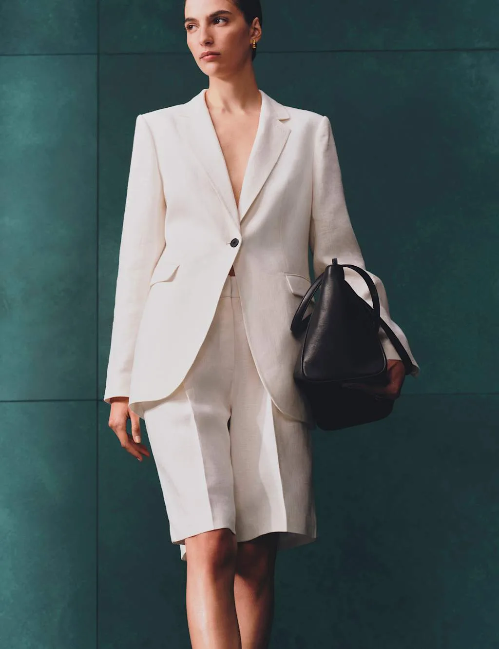 Pure Linen Tailored Blazer Soft White female - Autograph - FashionsVida
