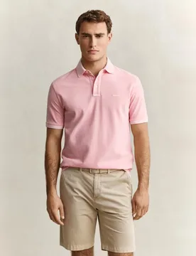 Polo de hombre tallas grandes de manga corta y ajuste regular - Gant - FashionsVida