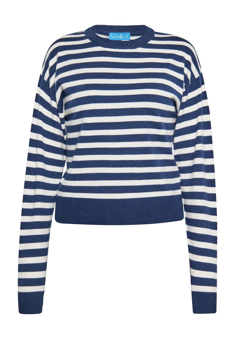 SANIKA Jersey navy / blanco