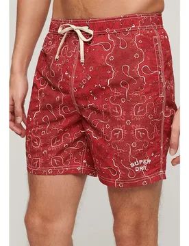 Short De Bain Vintage Ripstop 17´´ Bandanna Red S - Superdry - FashionsVida