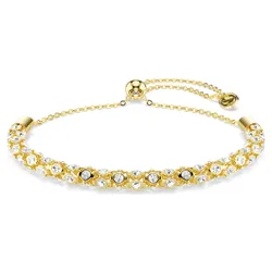 Braccialetto Dextera, Taglio Round, Bianco, Finitura oro 18K OS