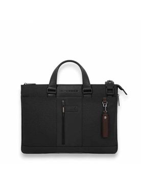 Cartella due manici Brief pelle e tessuto Nero - CA4021BR2-N