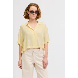 Jack & Jones - Camisa de mujer manga corta con cuello resort