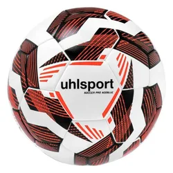 Ballon De Football Soccer Pro Addglue White / Black / Fluor Red 4 unisex
