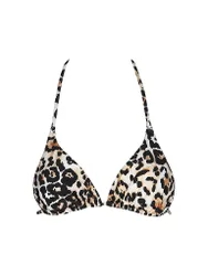 Top de bikini triángulo para mujer negro 36