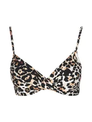 Top de bikini retorcido para mujer negro 42