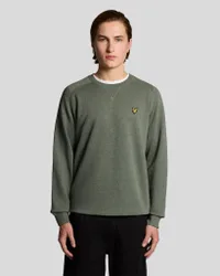 Men's Cotton Marl Raglan Sweatshirt in Green