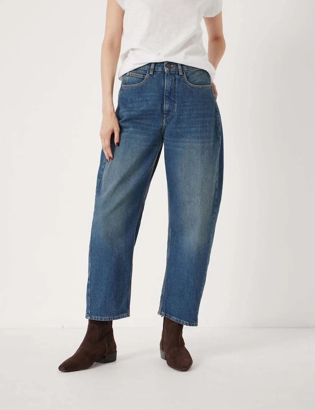 HUSH Barrel Leg Jeans Denim female - hush - FashionsVida