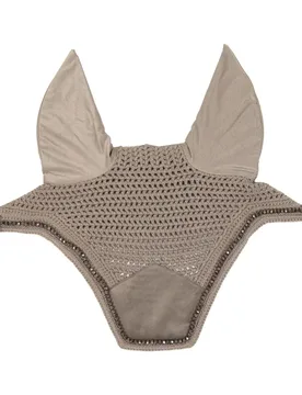 Fliegenhaube WELLINGTON VELVET PEARLS beige - Kentucky Horsewear - FashionsVida