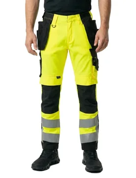 Pantalon De Travail Safe Supreme 15531 Hanging Pockets Big Hi-Vis Yellow / Black 68 - MASCOT - FashionsVida
