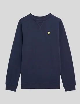 Boys' Classic Crew Neck Sweatshirt in Navy - Lyle & Scott - FashionsVida