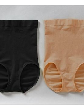 High-Waist-Slip schwarz + beige , 2er-Set