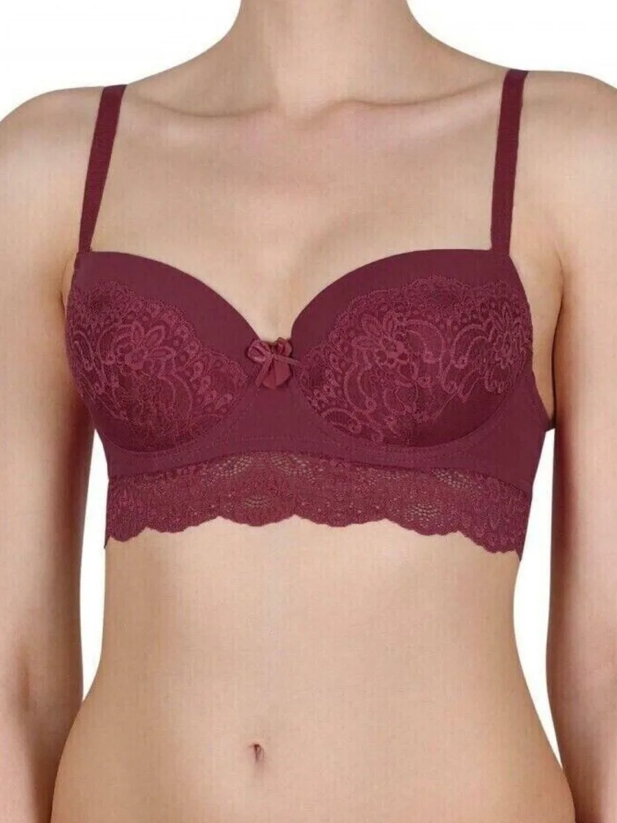 Womens Full Cup Moulded Bra Raspberry - Pink Polyamide - Size 42d - Cybele - FashionsVida