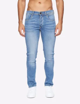 Malcolm Jeans Mens (Slim Fit) - Navy - Size 32w/32l - Crosshatch - FashionsVida