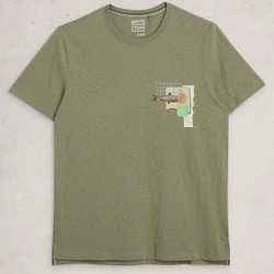 Abersoch Map Fish Fairtrade Graphic T-Shirt
