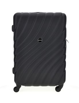 Trolley rigido medio nero con ruote girevoli PR185/M