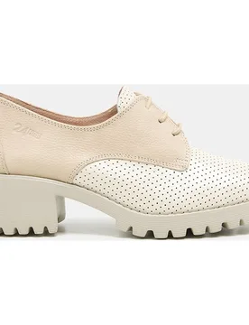 Blucher de tacón en napa beig - 24HRS - FashionsVida