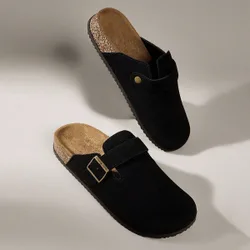 Sandalias de plataforma de moda para mujer con puntera redonda y hebilla cuadrada