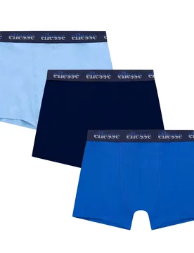 Mens Muxel888 Boxer Shorts (Pack Of 3) (Navy/blue/light Blue) - Size Medium - Ellesse - FashionsVida