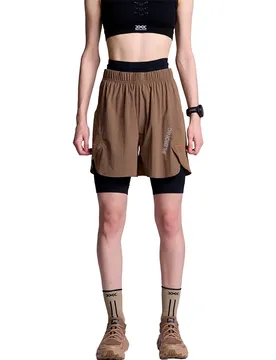 Pantaloni Corti Corefusion Run Perform Dark Sand S