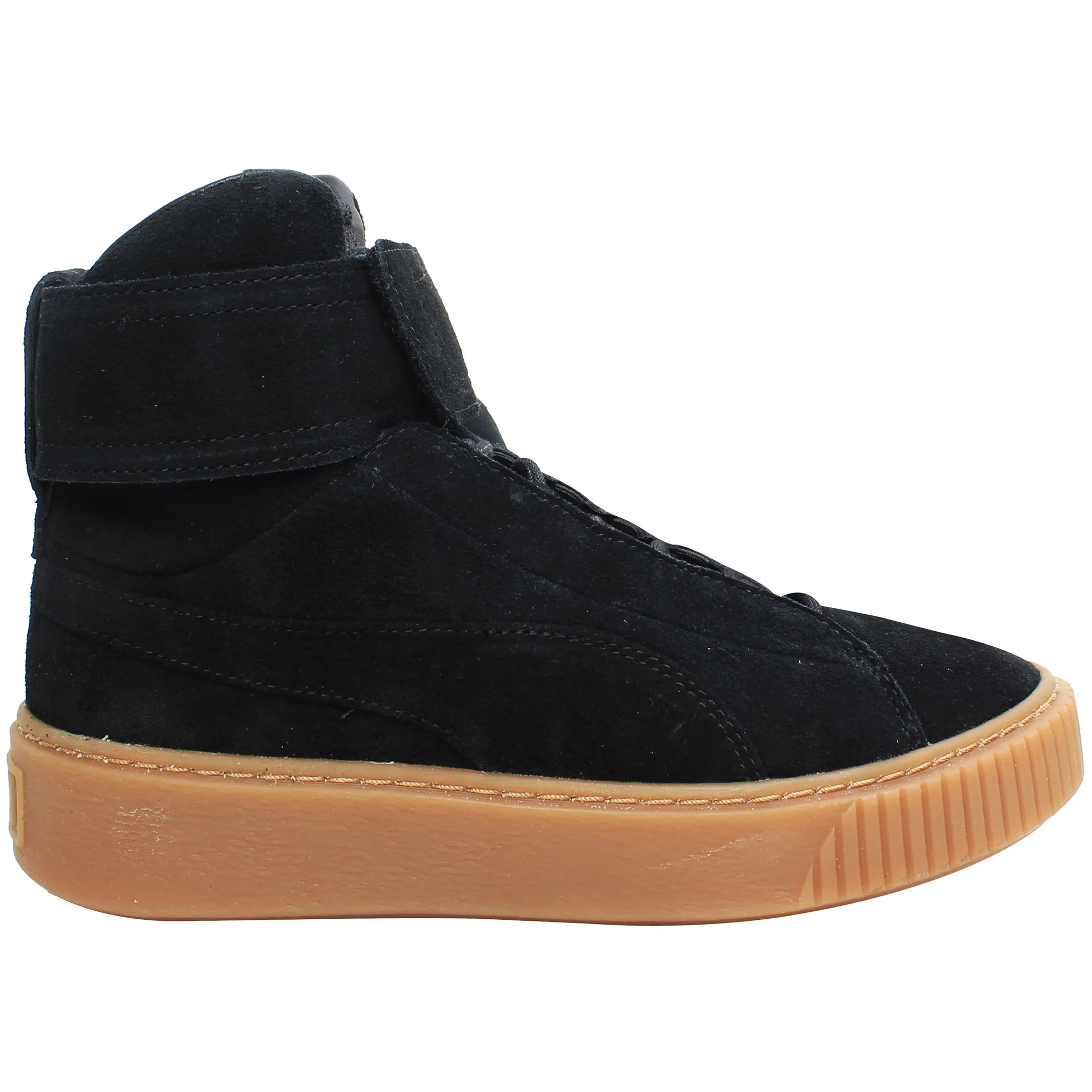 Platform Mid Ow Womens Black Trainers Suede - Size Uk 6.5 - Puma - FashionsVida