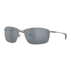 Turret Mirrored Polarized Sunglasses Matte Silver Gray Silver Mirror 580P/CAT3 Women