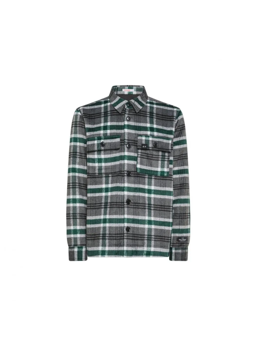 Camicia Con Tasche Grigio/verde Ing. S43108 - Sun68 - FashionsVida