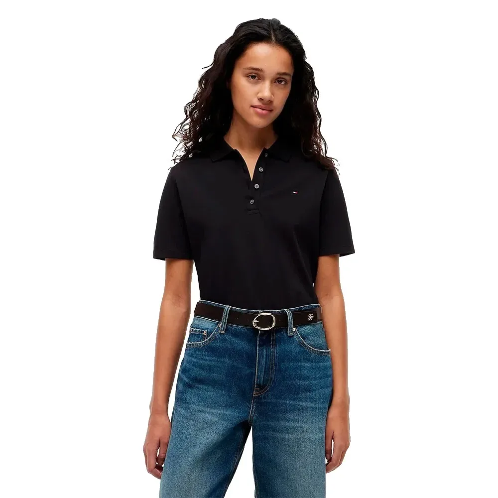 Polo A Maniche Corte Ww0ww322 Plus Size Black 3X - Tommy hilfiger - FashionsVida