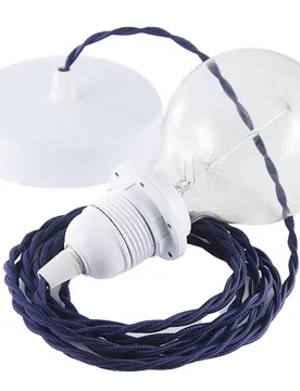 Cables Lampe Suspendue Pendel Pour Abat-jour Tm20 2 M Dark Blue / White One Size - Creative - FashionsVida