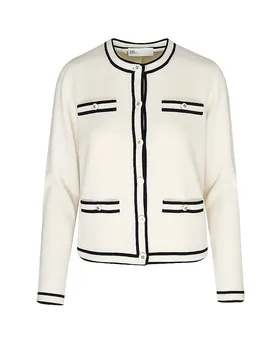 Cárdigan KENDRA crema S - Tory burch - FashionsVida