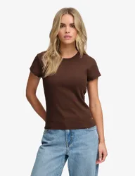 Pure Cotton T-Shirt Brown female