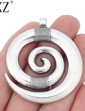 ZXZ 5pcs Antique Silver/Gold Color Large Spiral Swirl Design Charms Pendants for Necklace Jewelry Making Findings 52x45mm - Aliexpress - FashionsVida