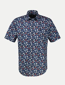 Lerros Kurzarmhemd Floral Blau L