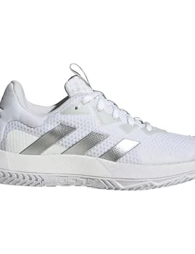 Solematch Control All Court Shoes Ftwwht / Silvmt / Greone UK 7 - Adidas - FashionsVida