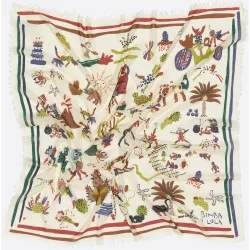 Fular de mujer de algodón estampado