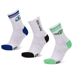 Crew 3 Pack Unisex Socks - White - Size M4-7 W3.5-6.5 - Cotton - White - Size: M4-7 W3.5-6.5