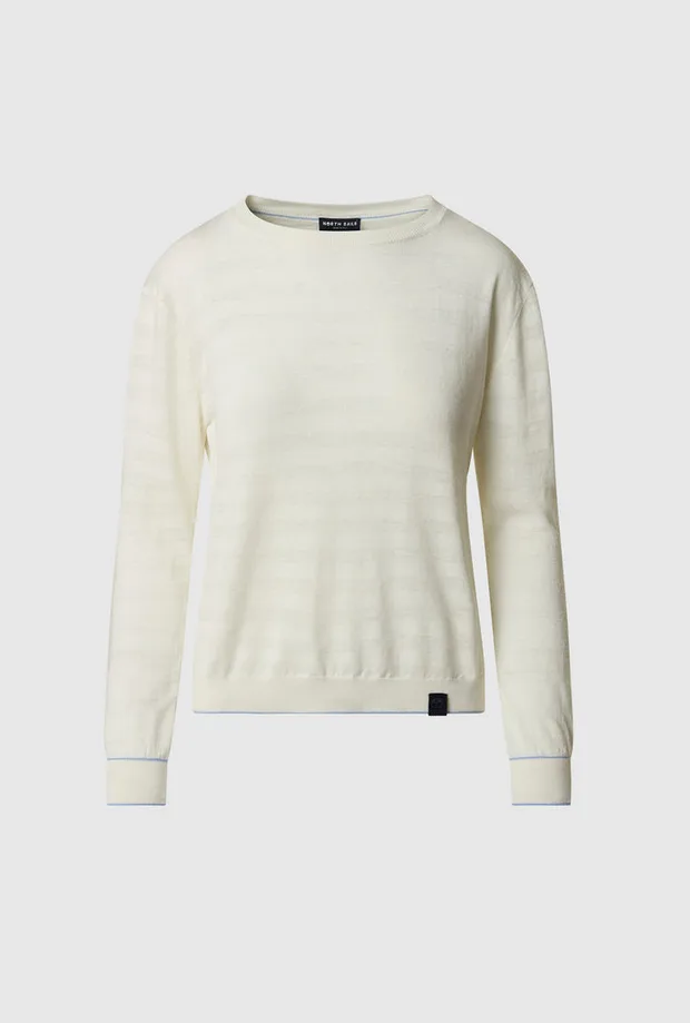 Maglia a righe donna bianco - North Sails - FashionsVida