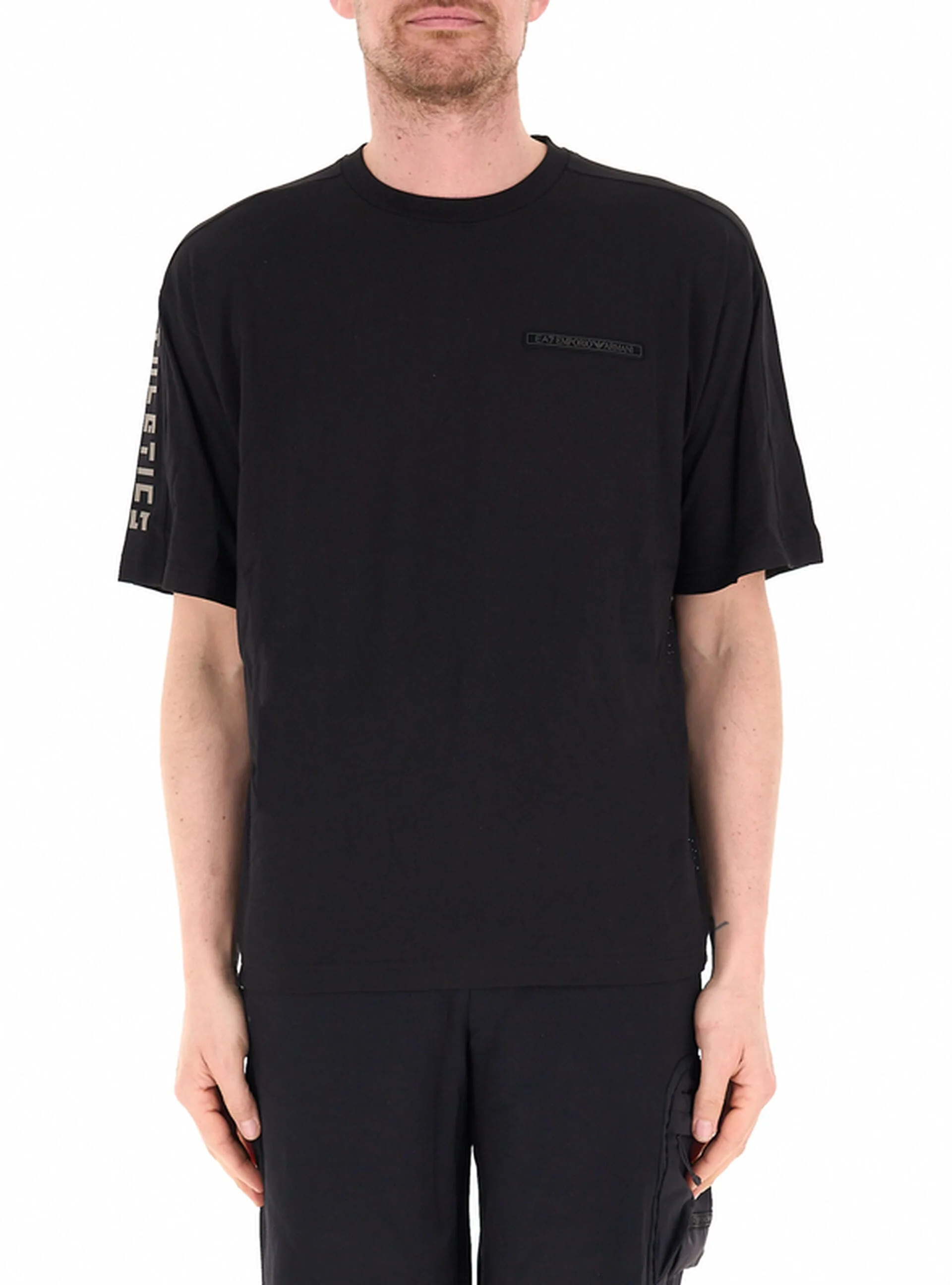 T-shirt girocollo NERO S - EA7 EMPORIO ARMANI - FashionsVida