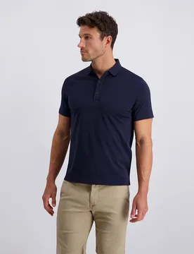 Polo de hombre regular fit algodón mercerizado liso - Pierre Cardin - FashionsVida