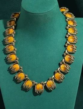 High Charm Vintage Beeswax Yellow Choker Necklace Natural Stone Irregular Rhinestone Decor Design Woman Anniversary Jewelry 2026 - Aliexpress - FashionsVida