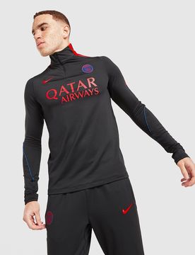 Mens Maglia Allenamento Drill Paris Saint Germain Strike - Nero, nero nero Uomo taglia M