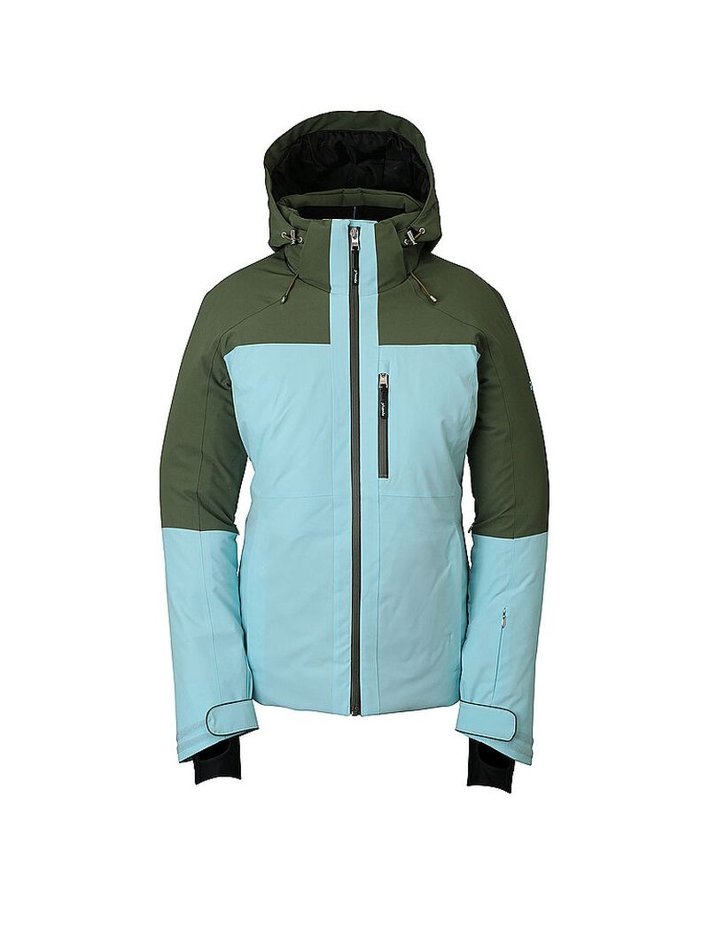 Chaqueta de esquí para mujer Bicolor Block azul claro 40