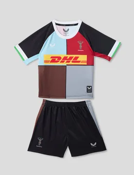 Harlequins 2026/27 Home Infant Kit BLACK 4-5Y Unisex - Castore - FashionsVida